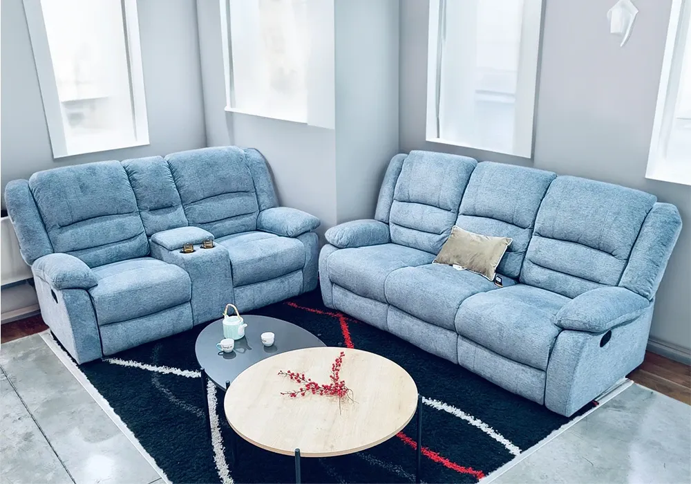 Salon 3 Places +2 Places avec 4 Relax Manuels Smoky – Image 3