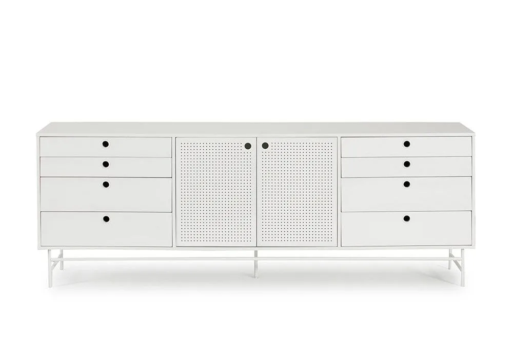 Buffet Bas 2 Portes 8 Tiroirs Punto – Image 3