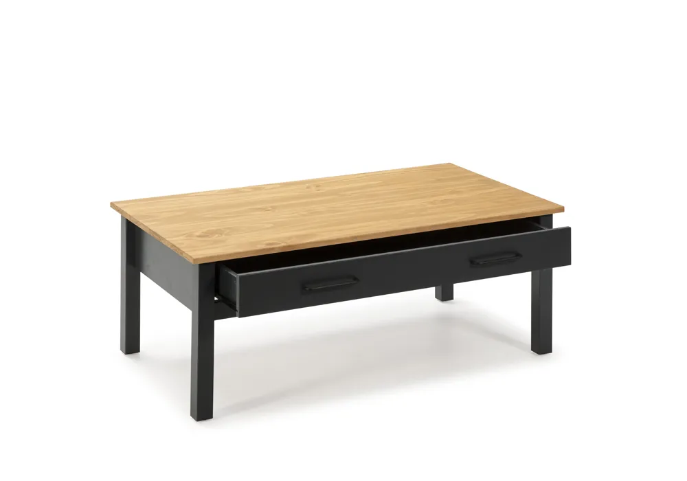 Table De Salon Miranda Bleu 1 Tiroir – Image 2