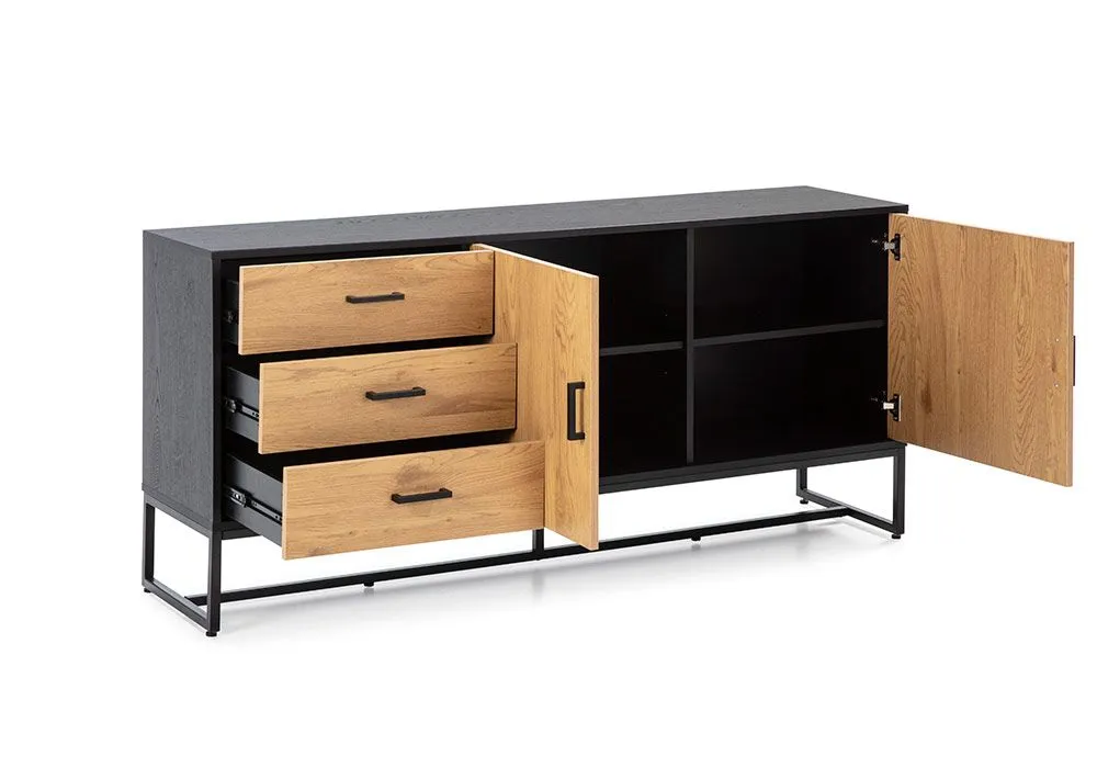 Buffet Bas 2 Portes 3 Tiroirs (Collection Mela) – Image 2