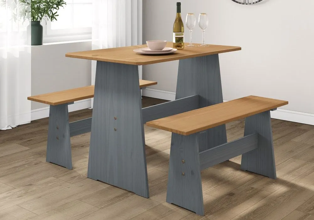 Ensemble Table avec 2 Bancs Olena
