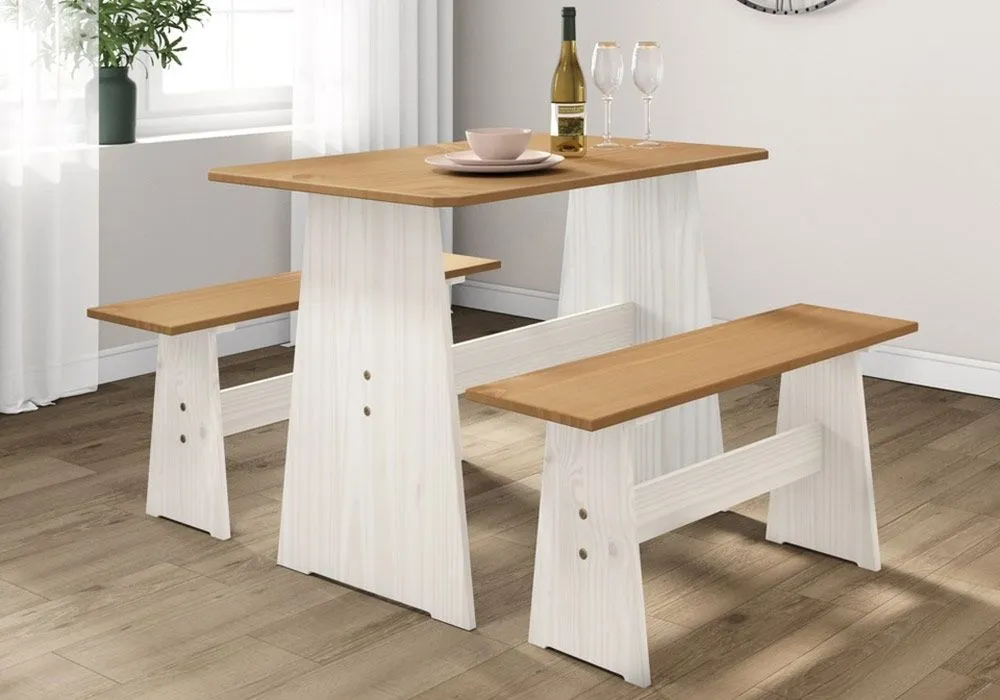 Ensemble Table avec 2 Bancs Olena – Image 2