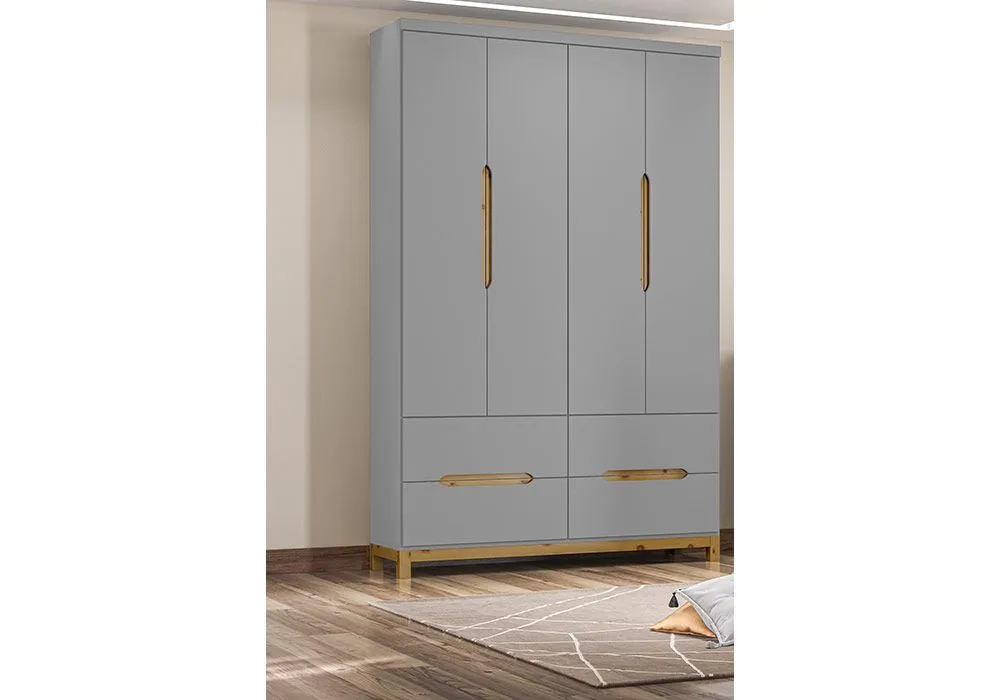 Armoire de Rangement 4 Portes + 4 Tiroirs