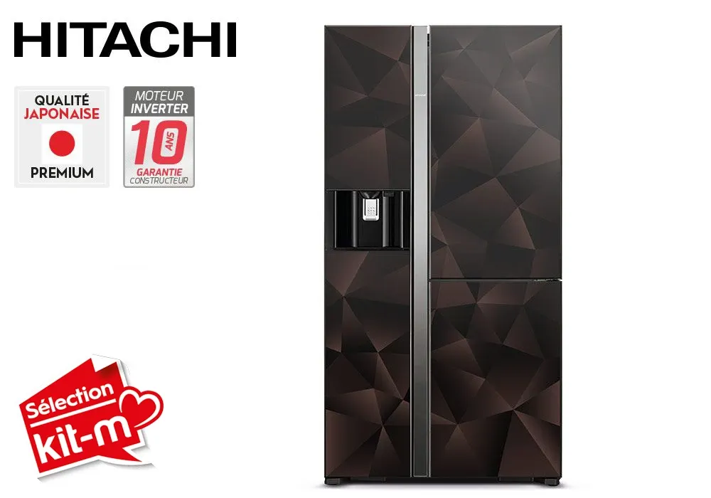 Réfrigérateur Américain 3 Portes Ouverture Automatique Hitachi (R-M700VAGRU9X-2GBZ)