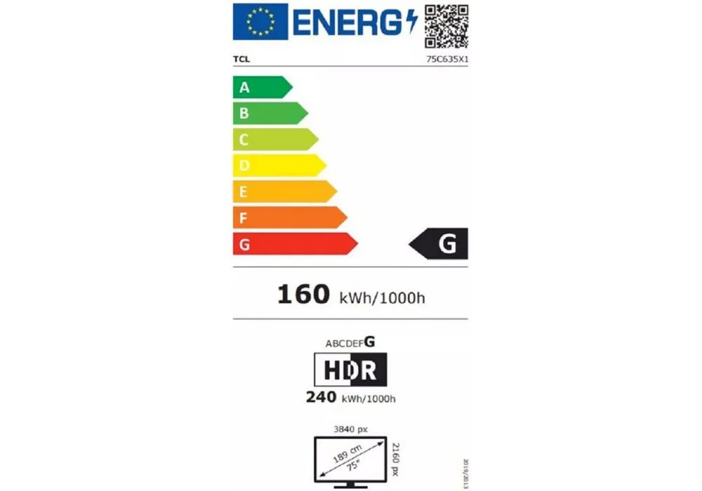 QLED 4K HDR 10+ 189cm TCL (75C635) – Image 4