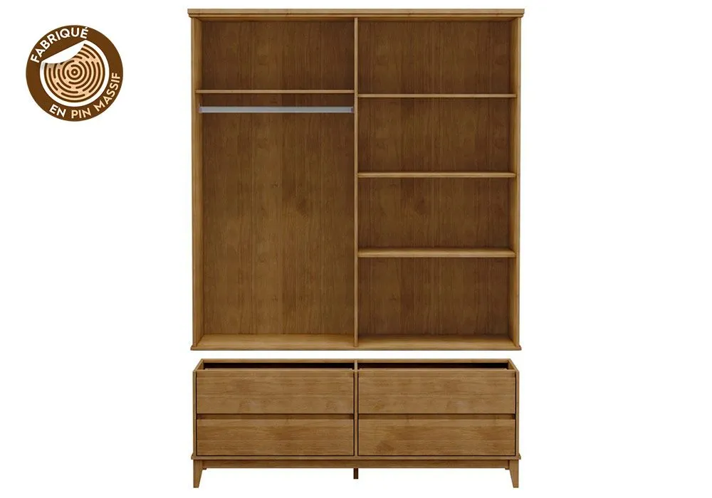 Armoire 4 Portes 4 Tiroirs Prata – Image 2