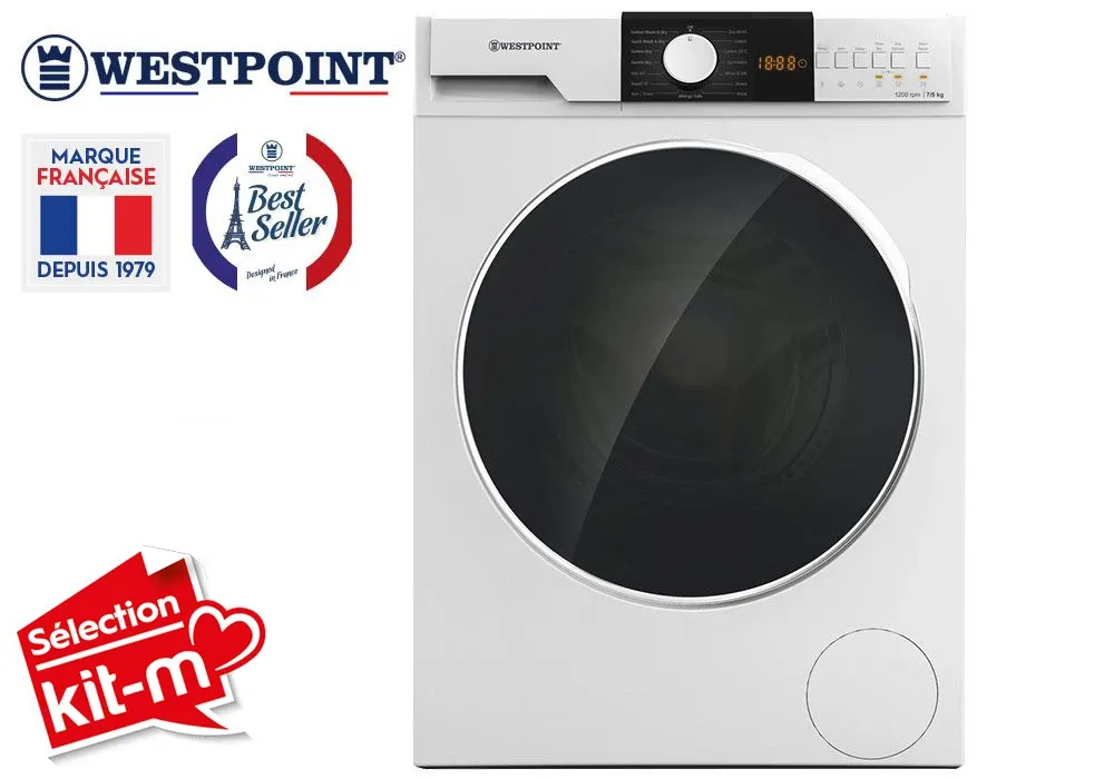 Lave-Linge Lavant Séchant 7kg+5kg Westpoint (WDMI7512D22)