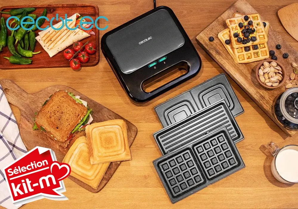 Croque Gaufre Grill 3en1 Rock’n Toast Cecotec (03228)