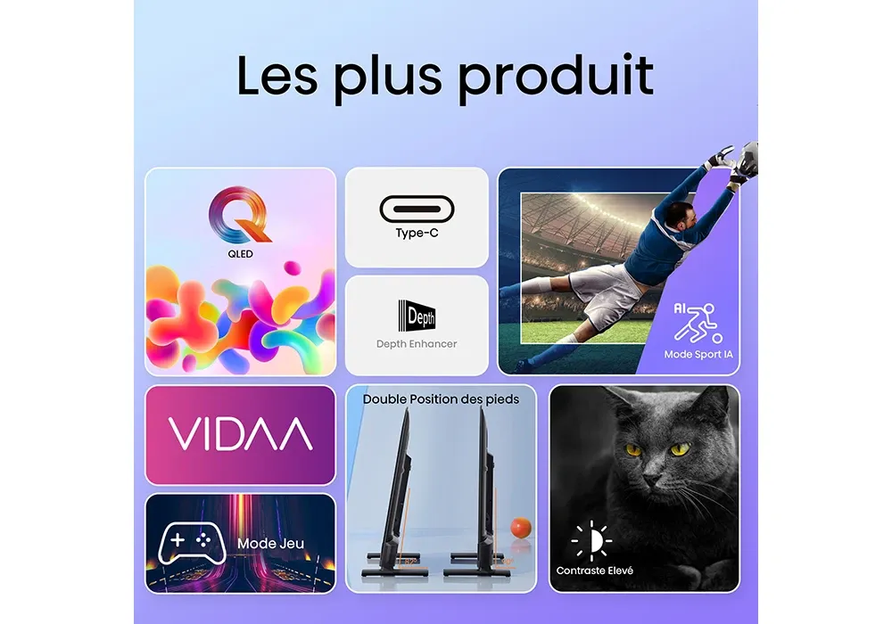 TV QLED FULL HD 32″ 82cm Hisense (32A5K) – Image 3