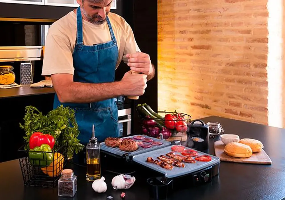 Gril Électrique 2000W Rock’nGrill Stone Ceramic Mix&Grill Cecotec (3193) – Image 2