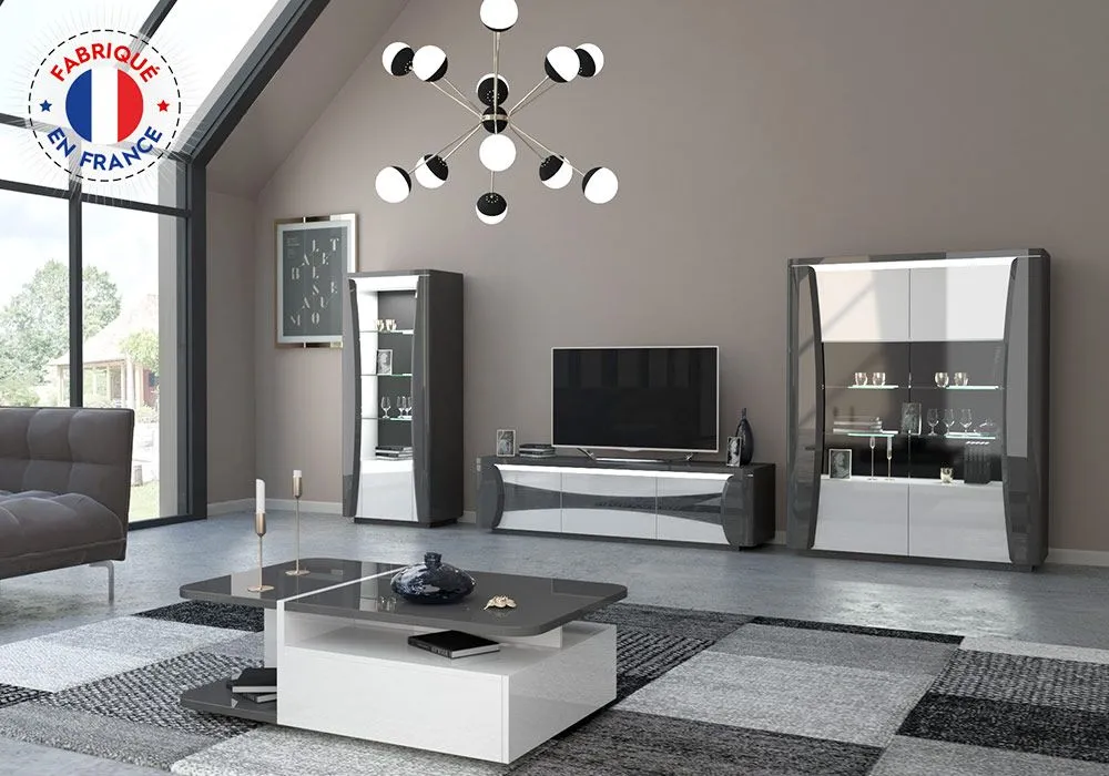 Vitrine 2 Portes LED (Collection Tiago Laqué) – Image 2