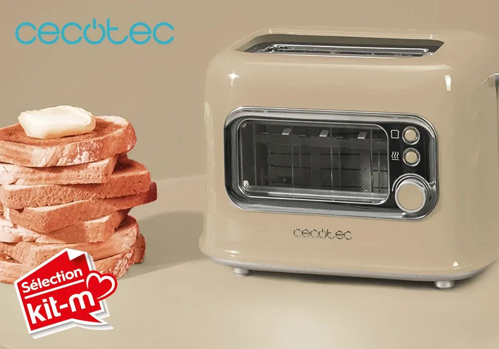 Grille-Pain avec Fenêtre Rétrovision Cecotec (8039/8040/8042)