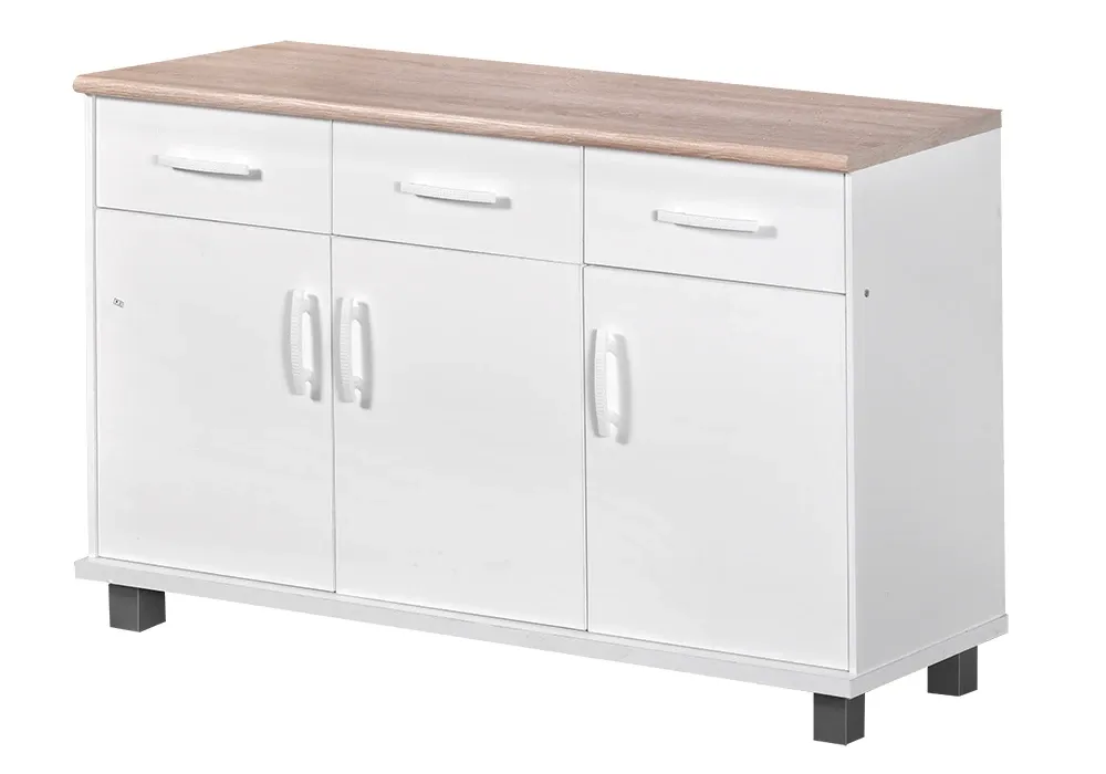 Buffet Bas 3 Portes 3 Tiroirs (Collection Luna) – Image 2