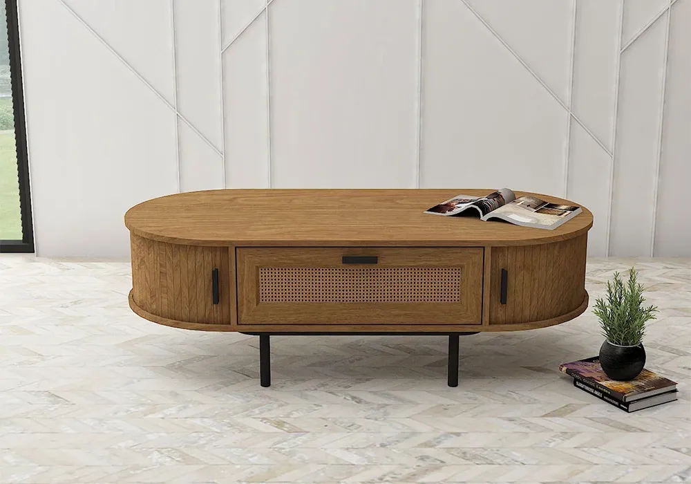 Table Basse 2 Portes 1 Tiroir (Collection Pixel)