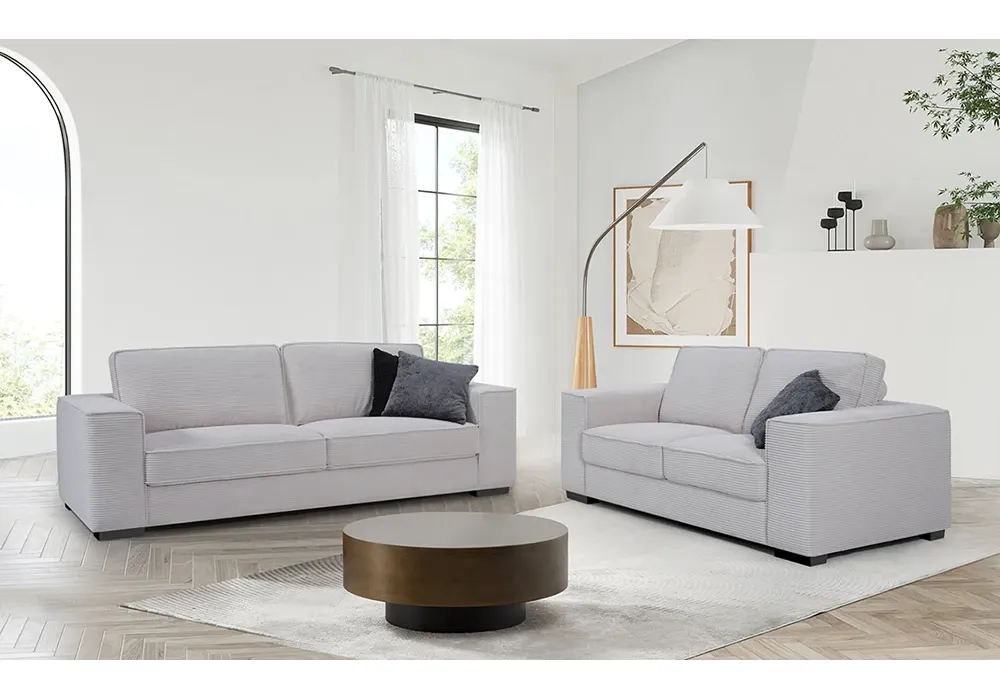 Salon Canapé 3 Places + Canapé 2 Places Beige Bohème