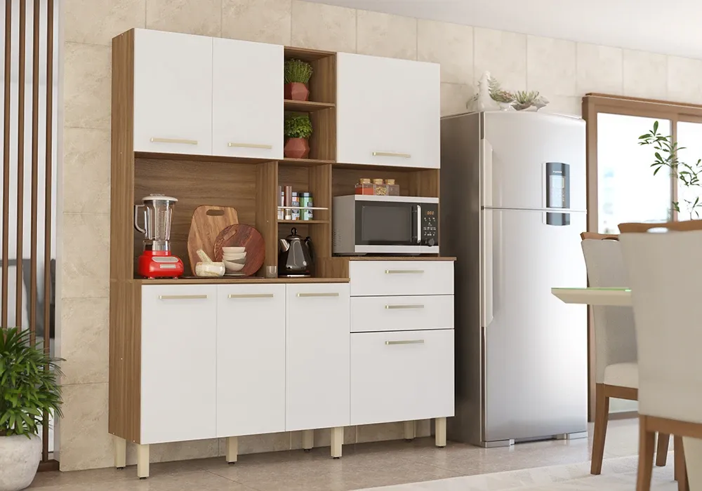 Buffet de Cuisine 7 Portes 2 Tiroirs