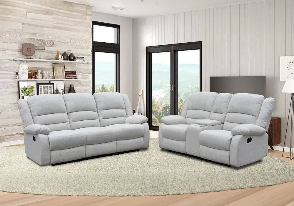 Salon 3 Places +2 Places avec 4 Relax Manuels Smoky – Image 2