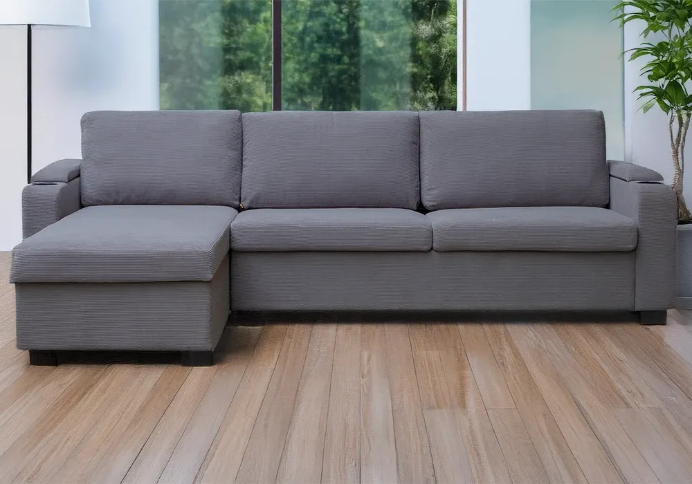 Salon d’Angle Convertible Réversible avec Matelas Zaris