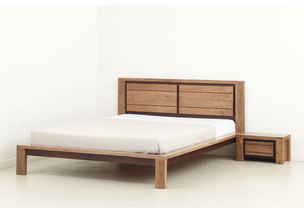 Lit 160x200cm en Bois d’Acacia (Collection Sweden)