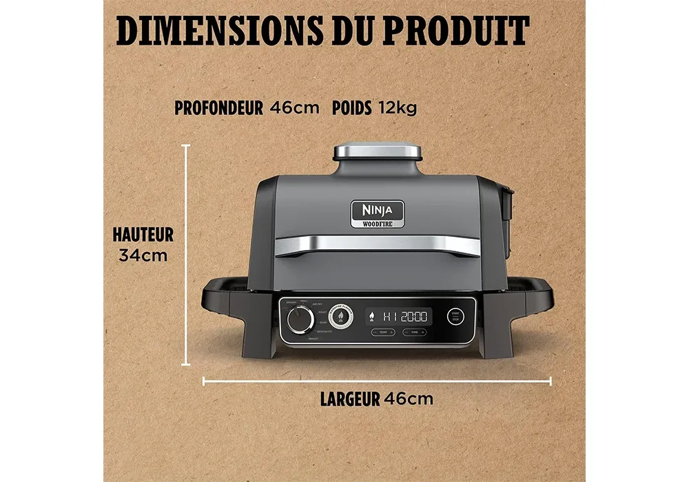 Barbecue électrique & Fumoir Woodfire Ninja (OG701EU) – Image 2