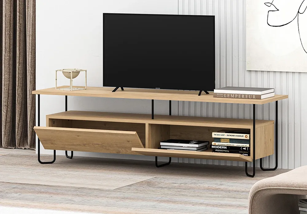 Meuble TV 2 Portes avec Abattants (Collection Dilly)