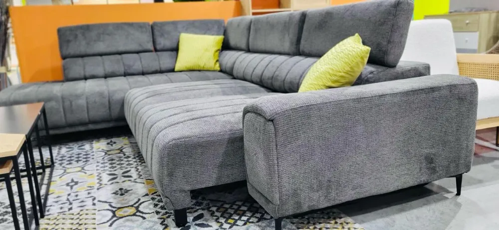 Salon d’Angle avec Assise Coulissante Gris Foncé Maria – Image 3