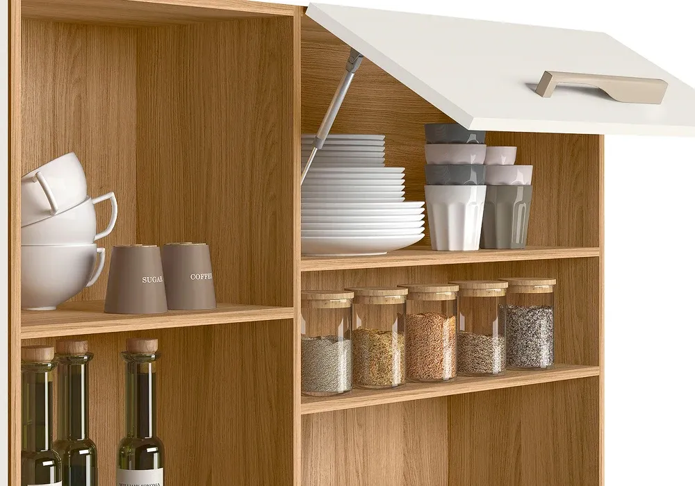 Buffet de Cuisine 6 Portes 2 Tiroirs Salsa Blanc – Image 4