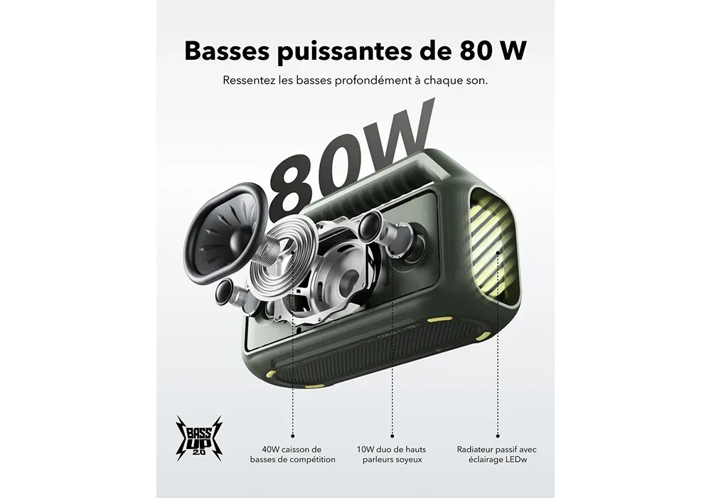 Enceinte Bluetooth Boom 2 Bass Soundcore (BOOMS2) – Image 2