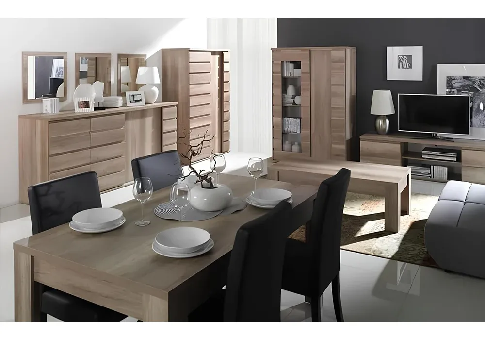 Buffet Bas 2 Portes 3 Portes Coulissantes (Collection Miro) – Image 2