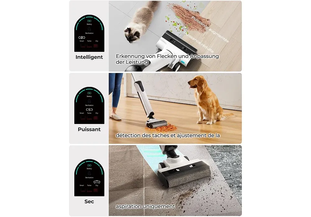 Aspirateur Serpillière Laveur + Fonction Séchage Uwant (D100W) – Image 4