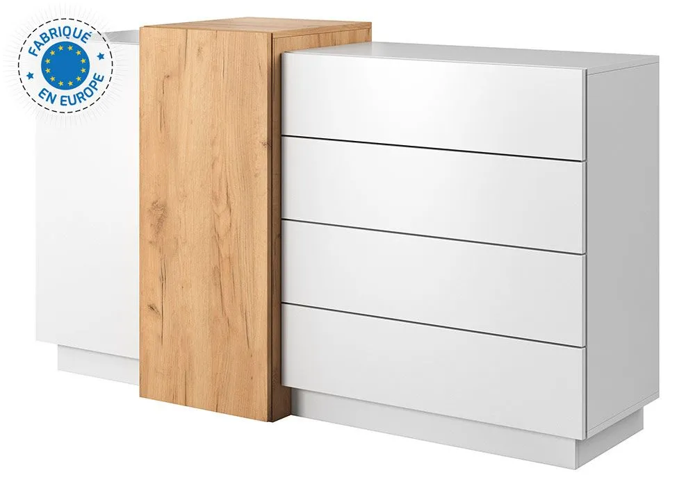 Commode 4 Tiroirs 2 Portes (Collection 3D)