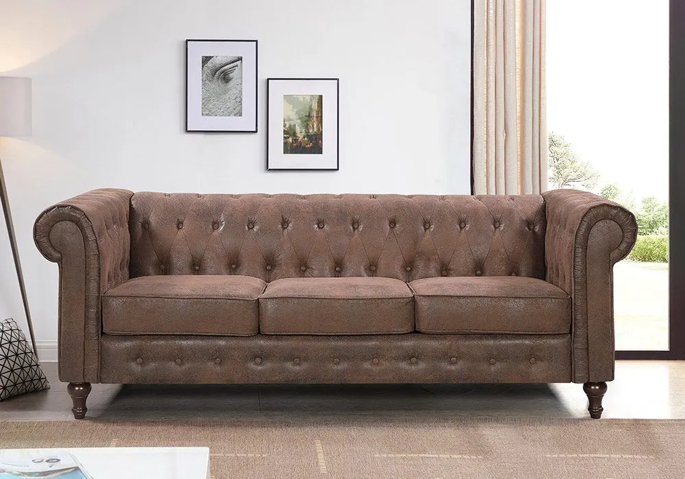 Salon 3 + 2 Places Chesterfield Vintage – Image 3