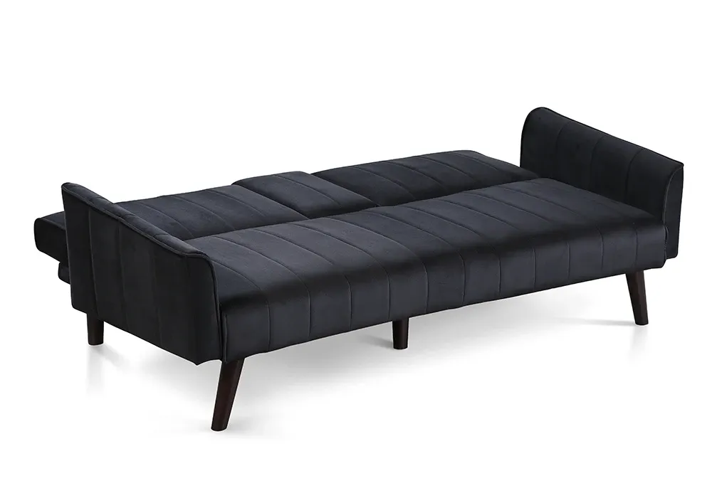 Banquette Clic Clac Noir avec Console Centrale Patricia – Image 3