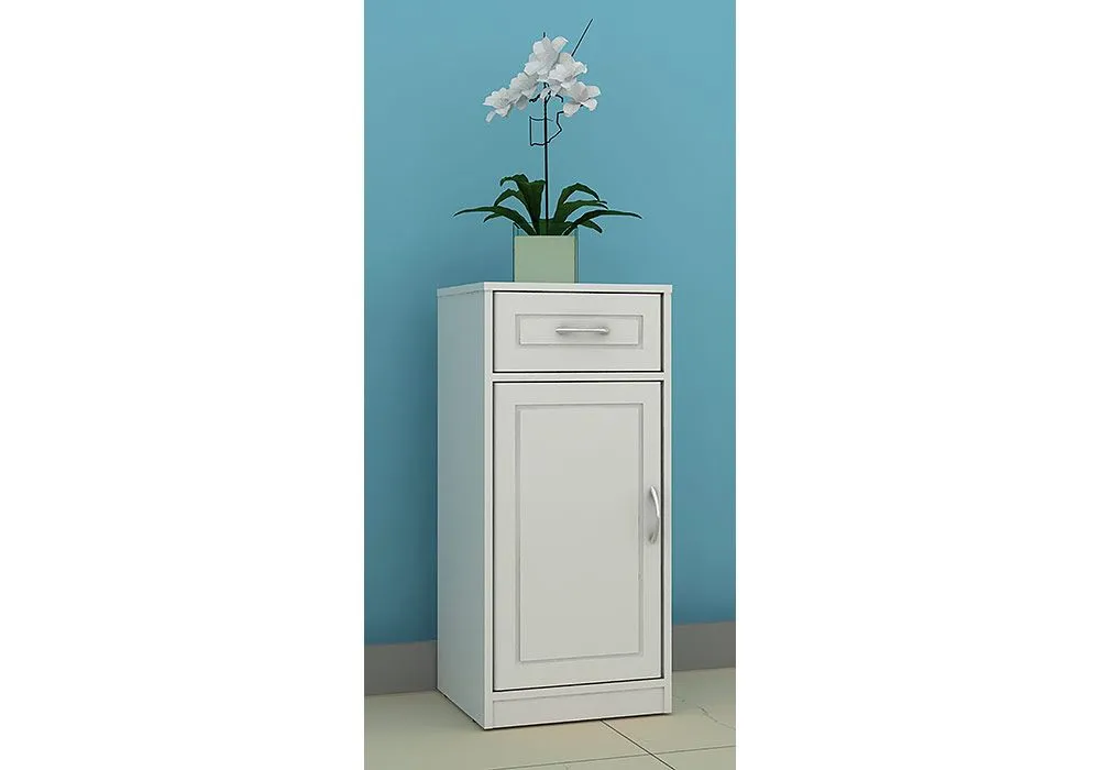 Meuble Bas Salle de Bain 1 Porte 1 Tiroir (Collection Grasya Blanc)