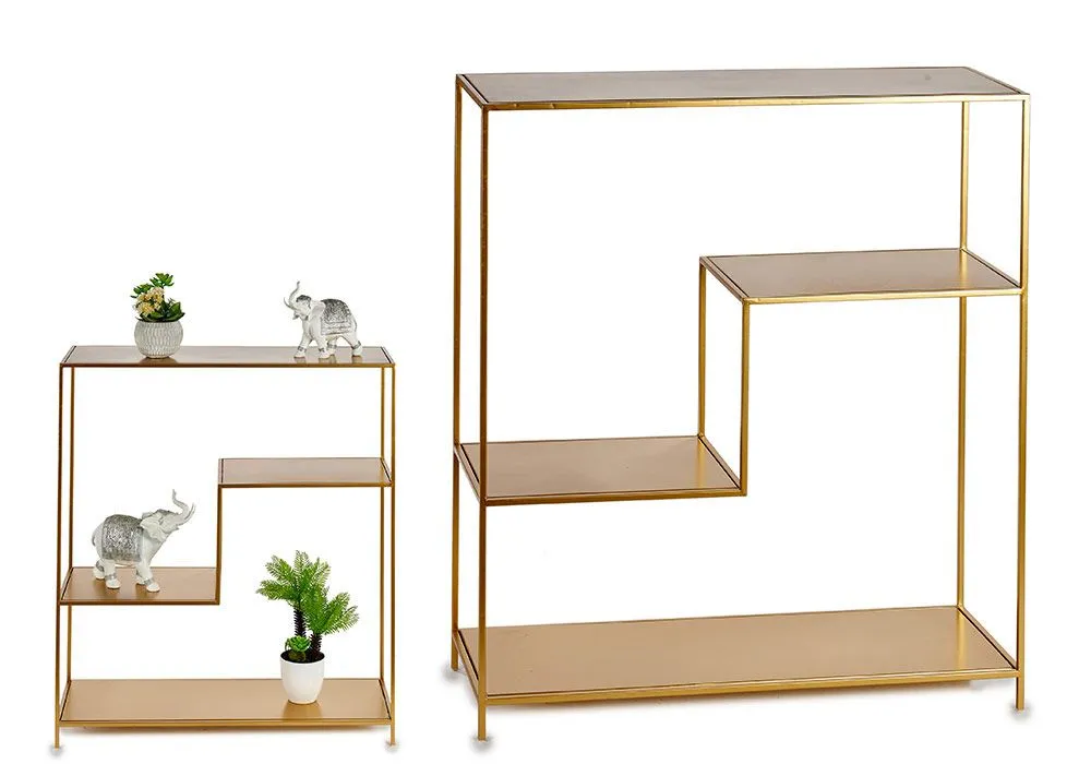 Étagère Géométrique Métal Doré