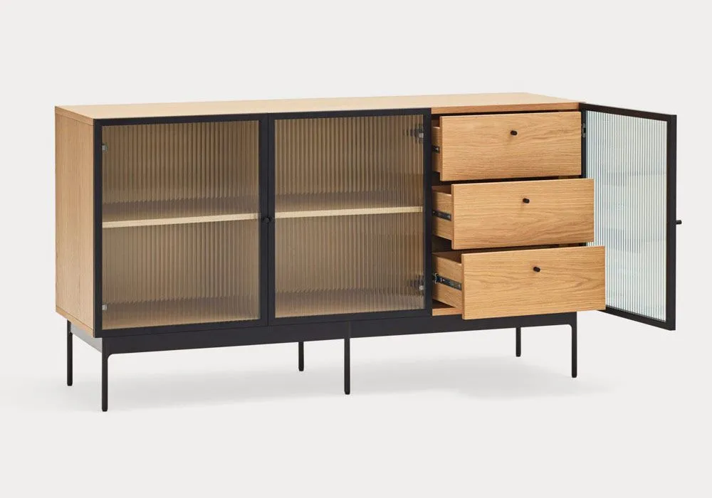 Buffet Bas 3 Portes 3 Tiroirs Blur – Image 9