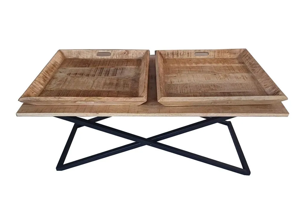 Table de Salon avec 2 Plateaux Accent – Image 2