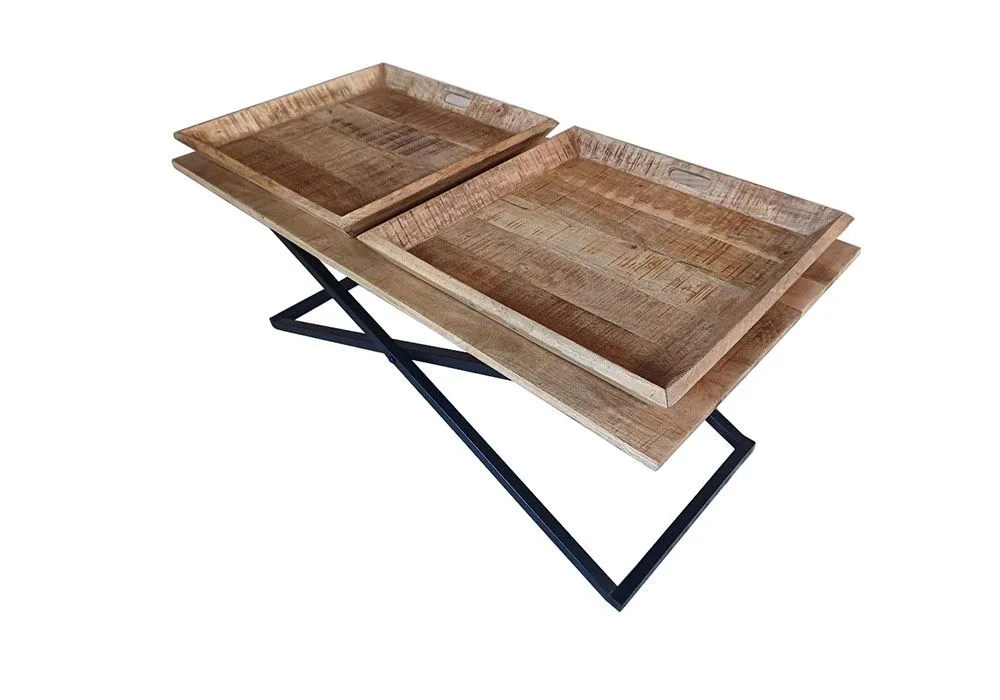 Table de Salon avec 2 Plateaux Accent – Image 3