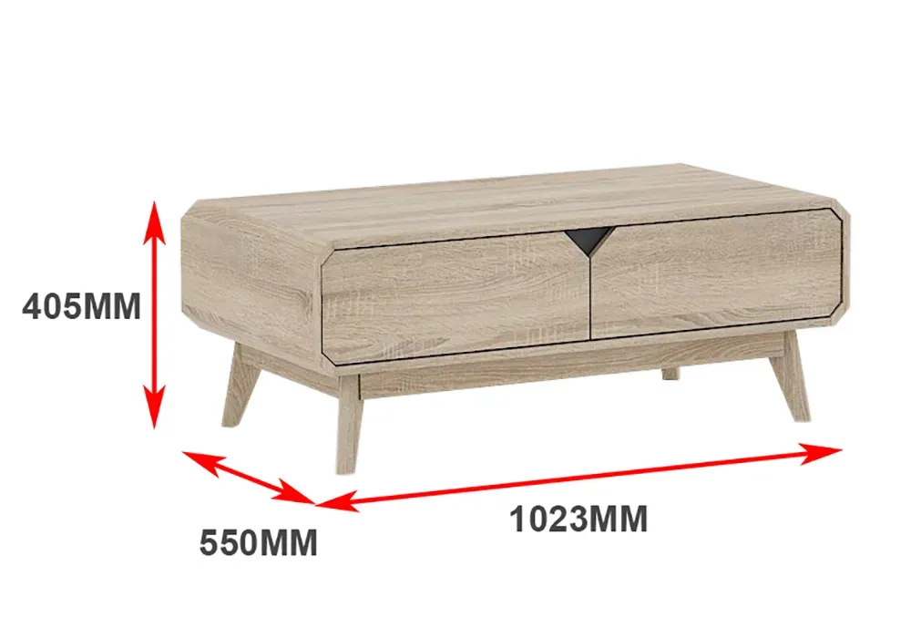 Table de Salon 2 Tiroirs (Collection Isis) – Image 4