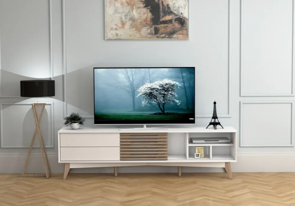 Meuble TV 2 Tiroirs Bianca