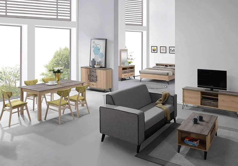 Bahut Bas 2 Portes 4 Tiroirs (Collection Caria) – Image 2