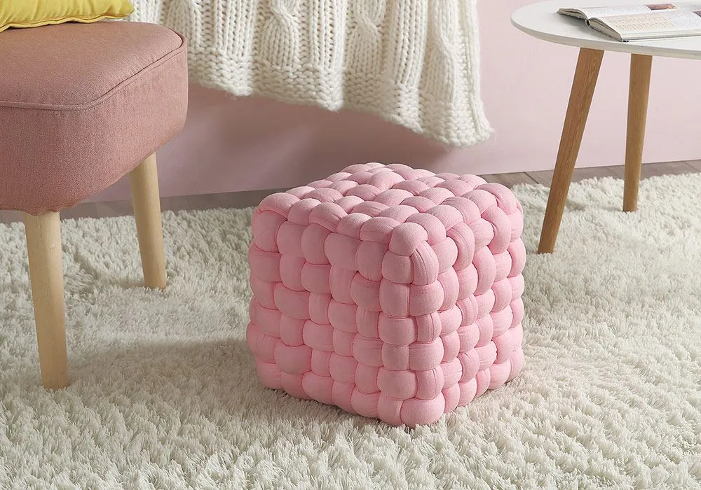 Pouf Deco Cube Braid