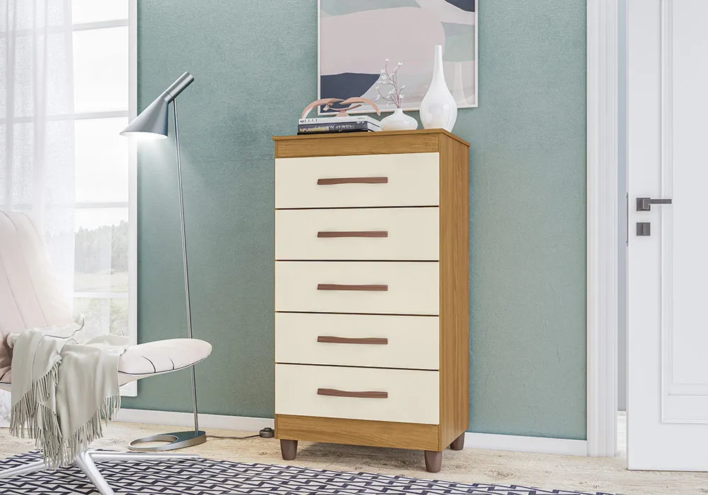 Commode 5 Tiroirs Esmeralda