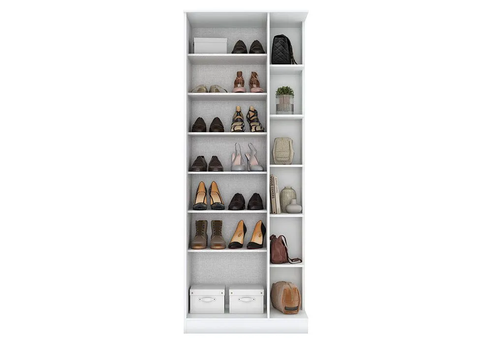 Armoire à Chaussures 1 Porte avec Miroir et Étagères – Image 2