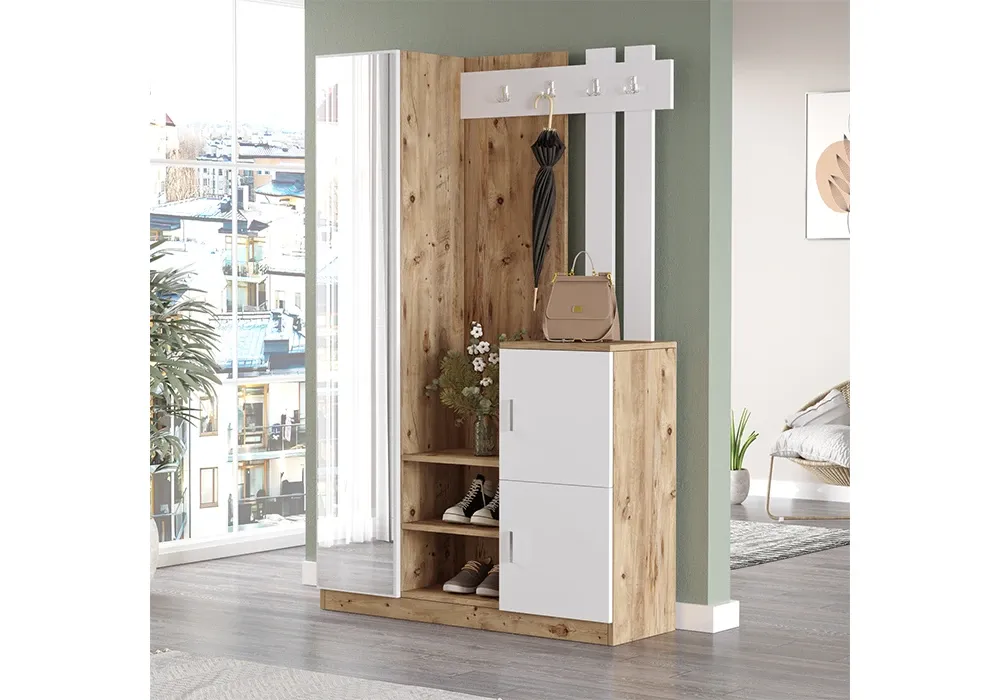 Meuble d’Entrée 1 Porte avec Miroir – Image 4