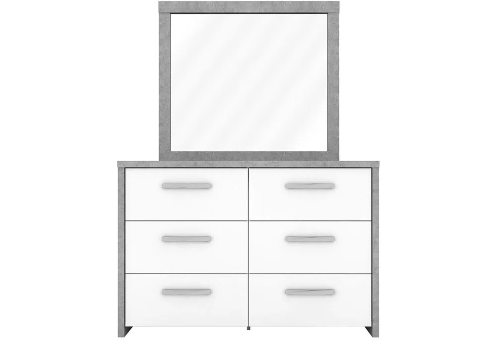 Commode 6 Tiroirs + Miroir Angel