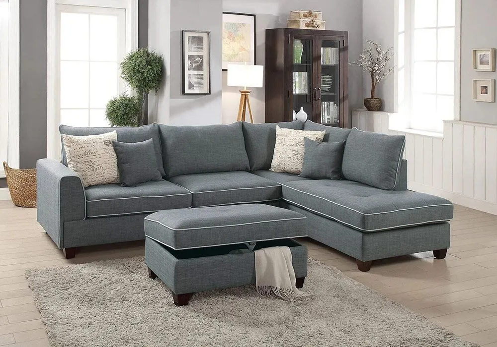 Salon d’Angle Doris avec Pouf