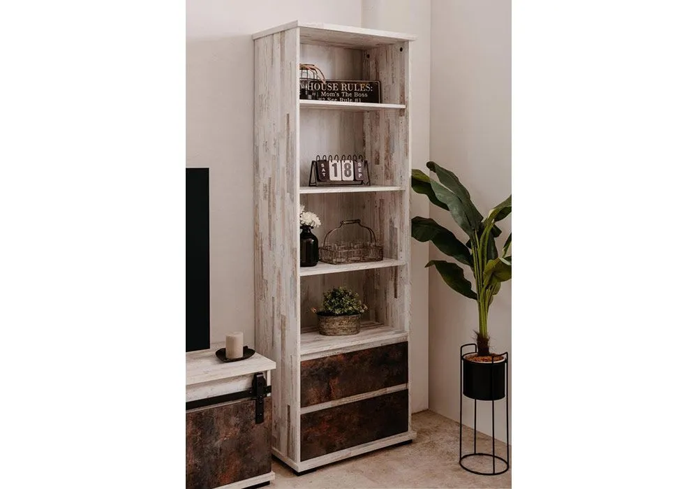 Bibliothèque 3 Étagères 2 Portes Sevilla
