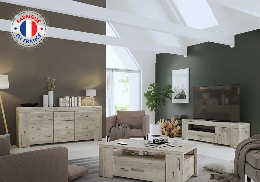 Meuble TV 1 Porte 1 Tiroir (Collection Forest) – Image 2