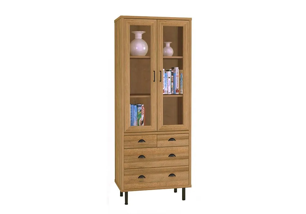 Vitrine 2 Portes 4 Tiroirs (Collection Grom)